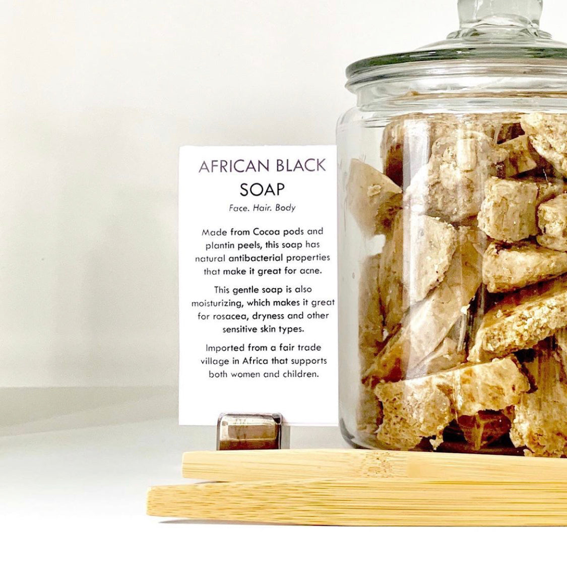 Solful Organics African Black Soap - Hair, Face and Body