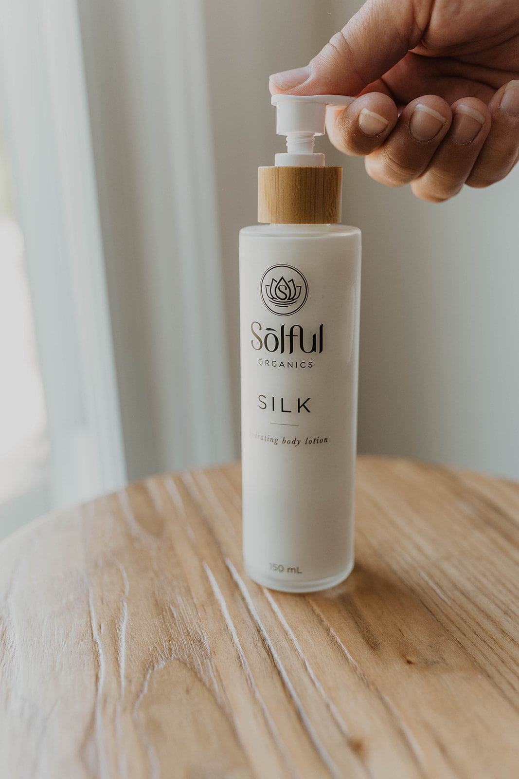 Solful Organics Silk - hydrating body lotion pump bottle
