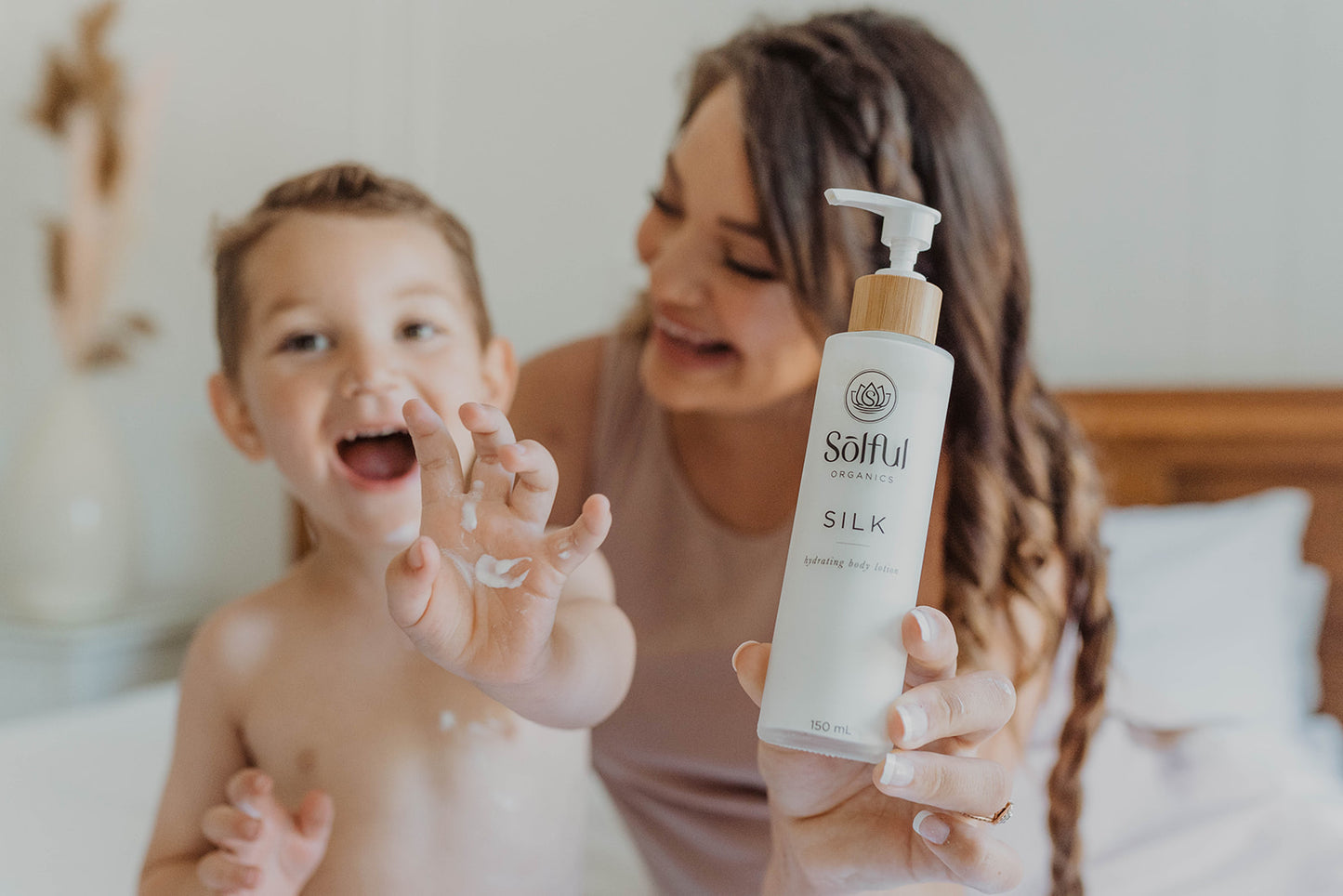 Solful Organics Silk - hydrating body lotion pump bottle