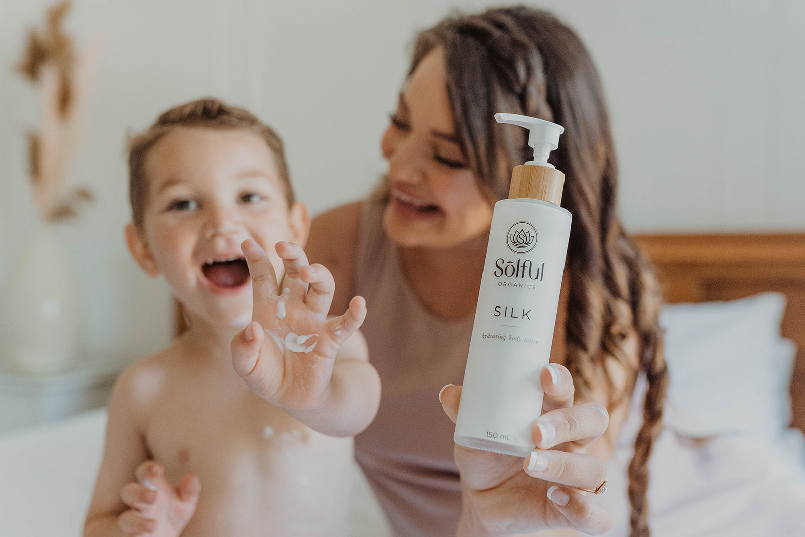 Solful Organics Silk - hydrating body lotion pump bottle