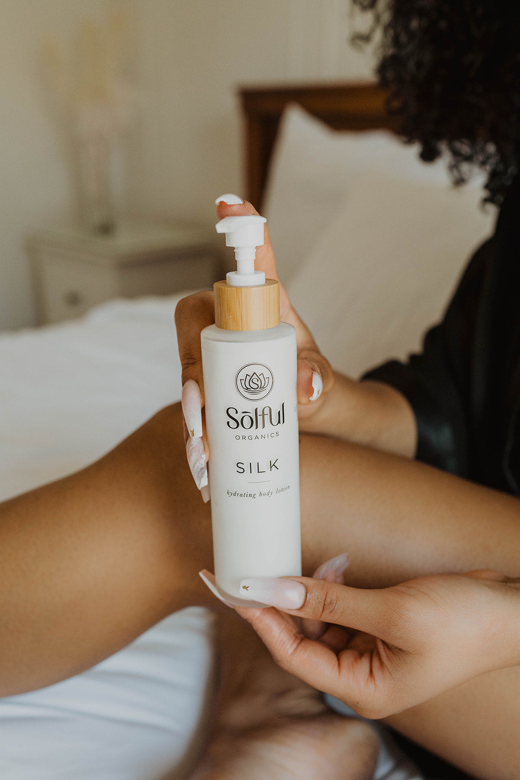 Solful Organics Silk - hydrating body lotion pump bottle