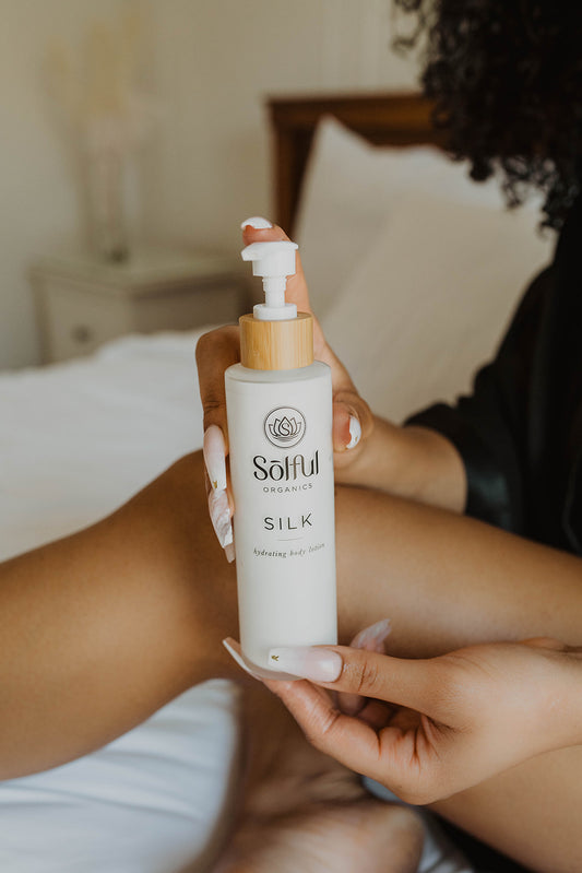 Solful Organics Silk - hydrating body lotion pump bottle