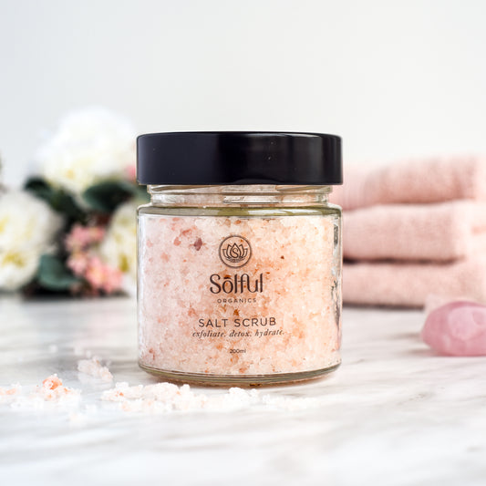 Solful Organics Salt Scrub - exfoliate detox hydrate